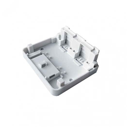 Коробка для настенного монтажа, пластик, 2 порта, белая