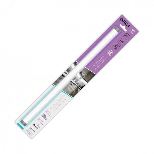 Светильник модульный линейный 6 Вт 600 Лм 4000К 500х25х9 мм IP20 модель F ADD дополнительный модуль Modul Gauss