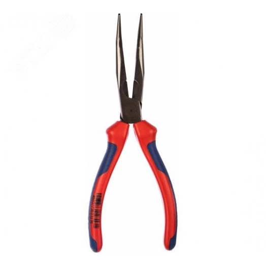 Длинногубцы с режущими кромками полукруглые губки 40° рез: проволока средней твёрдости 32 мм твёрдая проволока 22 мм L-200 мм чёрные 2-компонентные рукоятки
