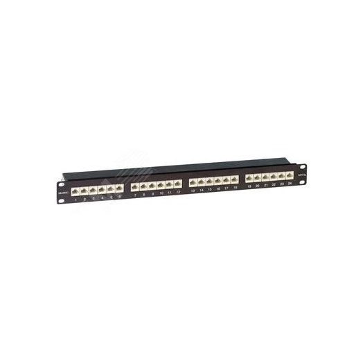 Патч-панель экранированная 19дюйма 1U CAT6A RJ45 LSA 24 порта