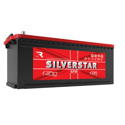 Аккумулятор автомобильный SilverStar EFB 6СТ-195  L(4)
