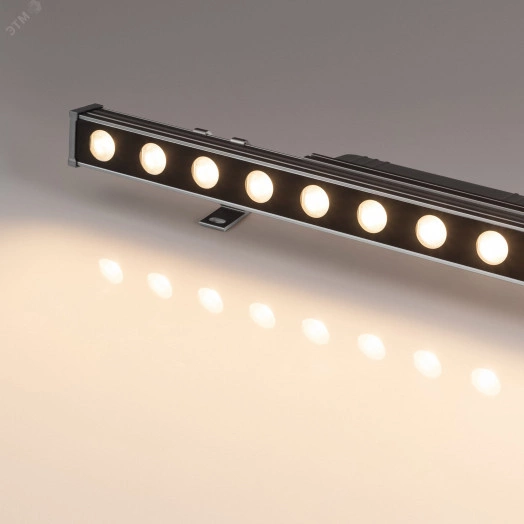 Линейный прожектор AR-LINE-500-12W Warm2700 (GR, 15x60 deg, 230V) (Arlight, IP65 Металл, 3 года)