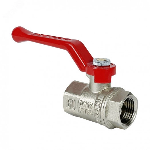 Кран шаровой PREMIUM для воды 11Б27фт1М латунный никелированный 1' ВР-ВР рычаг