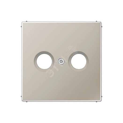 Накладка для телевизионной розетки (TV-FM)  Серия LS990  Материал- металл  Цвет- благородная сталь
