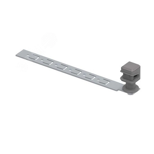 Держатель КЛИК безвинтовое исполнение со свободным креплением круглого проводника на пластине под черепицу L-330. Материал - нержавеющая сталь/пластик.