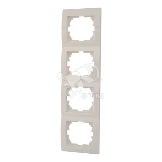 DERIY Рамка х4 верт. белый