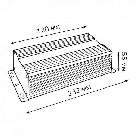 Блок питания (драйвер) для светодиодной ленты 200 Вт 12 В герметичный IP66 Black Gauss