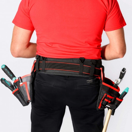 Пояс монтажный усиленный с подсумками KM-BELTBAG-23