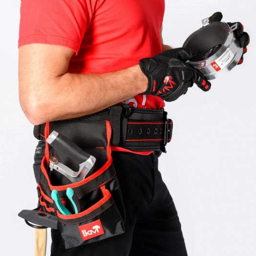 Пояс монтажный усиленный с подсумками KM-BELTBAG-23