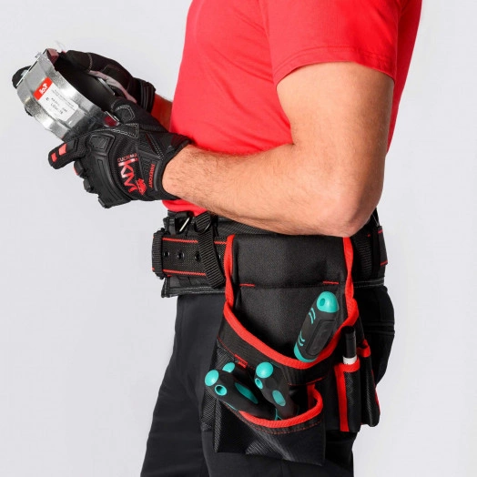 Пояс монтажный усиленный с подсумками KM-BELTBAG-23