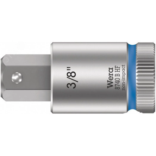 Головка торцевая 8740 B Hex-Plus HF Zyklop со вставкой под внутренний шестигранник DR 3/8 с функцией фиксации крепежа 3/8 x 38.5 мм