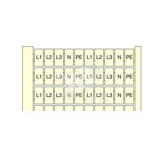 Маркировка клемм 20x(L1-L2-L3-N-PE) RC610