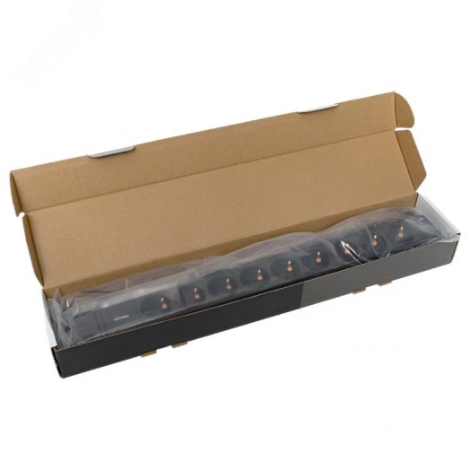 Блок розеток PDU TERACOM PRO 19' 1U 10А/250В 9 роз. Schuko шнур 2 м 3x1.5 мм2 вилка C14 корпус пластик черный