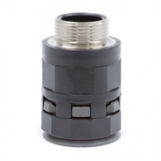 Муфта труба-коробка с металлической резьбой DN 12 мм, М20х1,5, полиамид, цвет черный