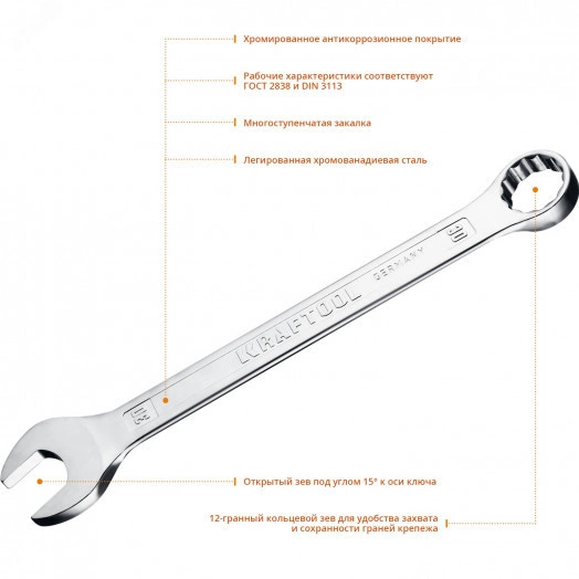 Ключ гаечный комбинированный 30 мм