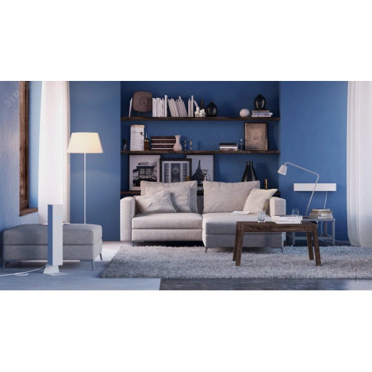 Рециркуляторы АНТИВИРУС ENERGY 2x15Вт РУ 45м2. Закрытого типа, для напольного/настольного размещения, цвет белый лотос, со счетчиком