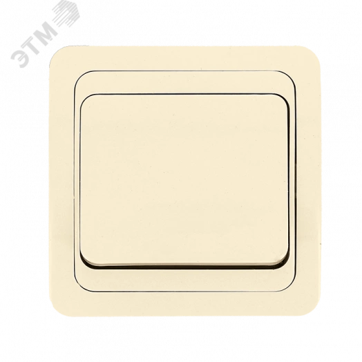 Лондон Выключатель одноклавишный 10А бежевый