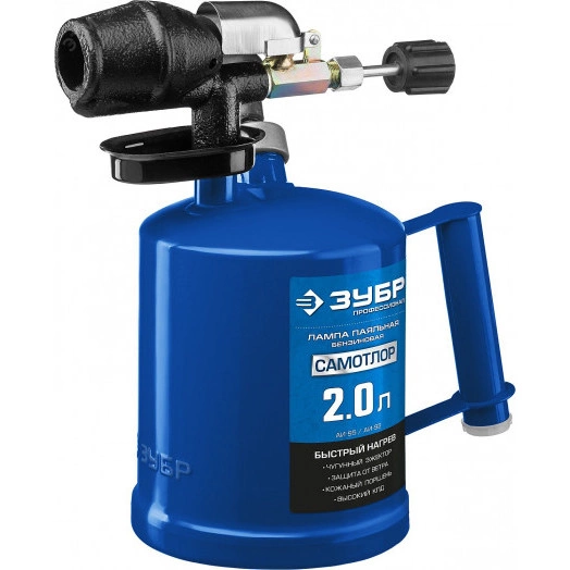 Лампа паяльная САМОТЛОР, с чугунным эжектором, 2,0 л ''Профессионал''.