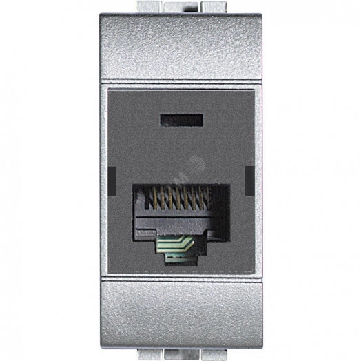 LivingLight Розетка компьютерная RJ45 UTP категория 6 IDC 110 алюминий