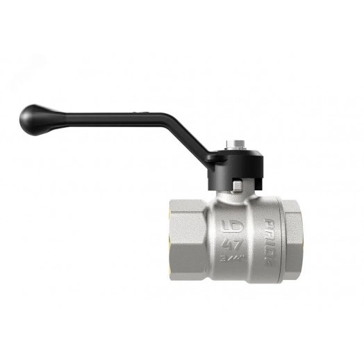 Кран шаровый латунный никелированный 11б27п1 Ду40 Ру25 (1 1/2') ВР/ВР рычаг