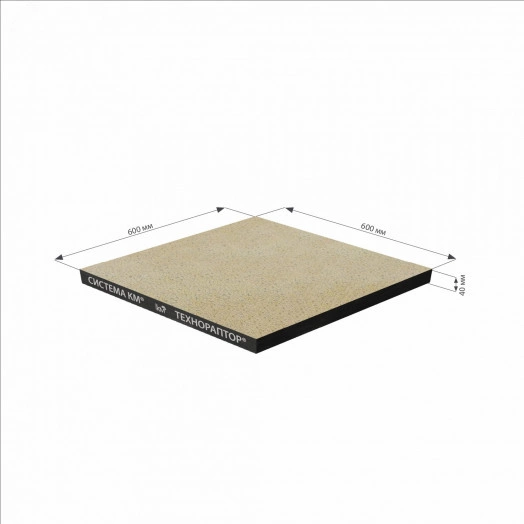 Панель ДСП 38/600/600 низ-стальной лист/верх-антистатический ПВХ/цвет 15