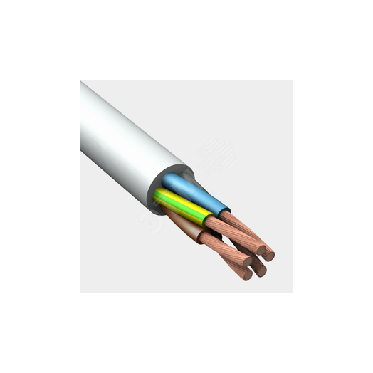 Провод ПВС  4х16+1x16 белый ТРТС