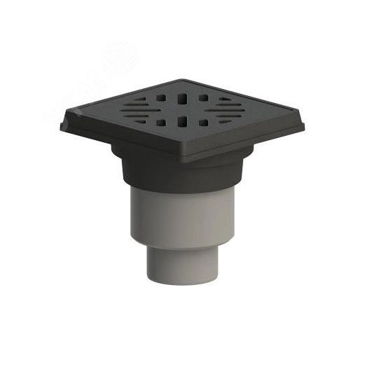 Трап пластиковый вертикальный, дворовый ТП-606.1 с чугунной решеткой Дн110-160