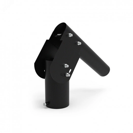 Кронштейн для уличных светильников 200х205х100 мм на трубу до D58 мм / консоль D48 мм черный Gauss