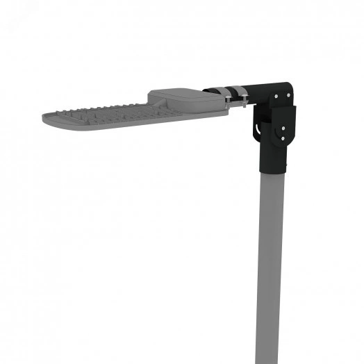 Кронштейн для уличных светильников 200х205х100 мм на трубу до D58 мм / консоль D48 мм черный Gauss