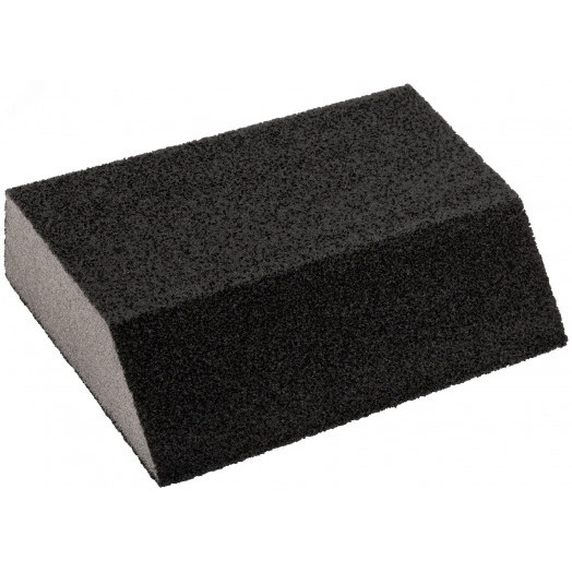 Губка шлифовальная угловая, алюминий-оксидная, 100х70х25 мм, средняя жесткость Р 120