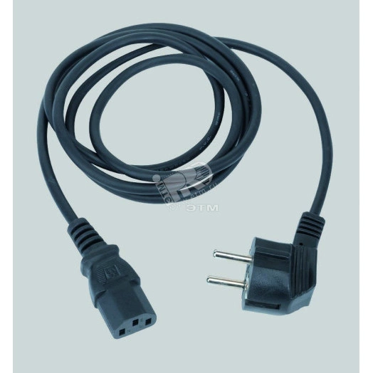 Connect Кабель электрический с вилкой 2к+з Schuko 2м графит