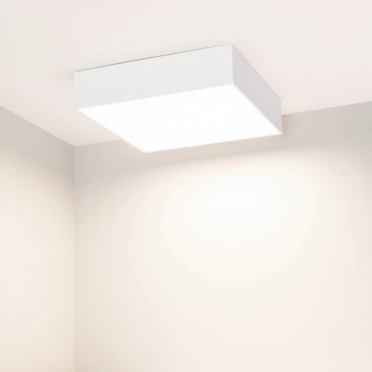 Светильник SP-QUADRO-S250x250-25W Day4000 (WH, 120 deg, 230V) (, IP40 Металл, 3 года)