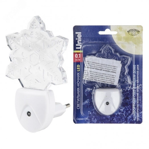 Светильник-ночник- Цветок DTL-315 С фотосенсором (день-ночь) Белый ТМ