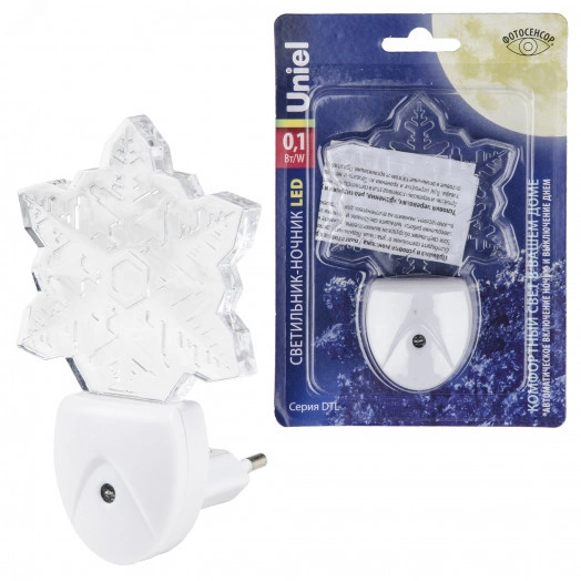 Светильник-ночник- Цветок DTL-315 С фотосенсором (день-ночь) Белый ТМ