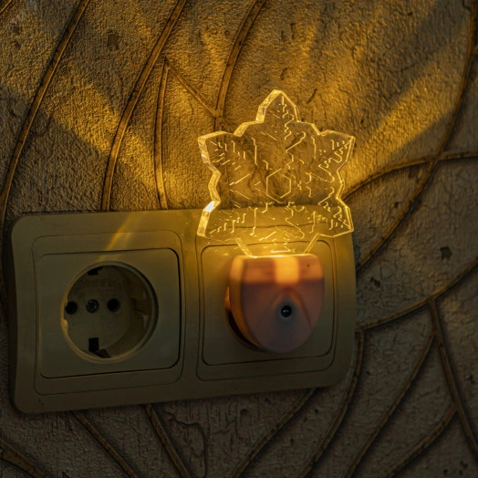 Светильник-ночник- Цветок DTL-315 С фотосенсором (день-ночь) Белый ТМ