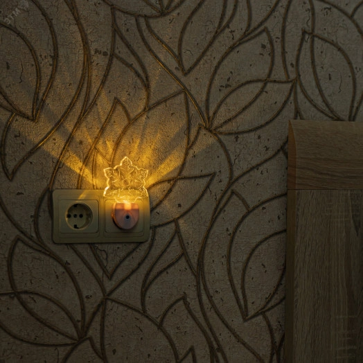 Светильник-ночник- Цветок DTL-315 С фотосенсором (день-ночь) Белый ТМ