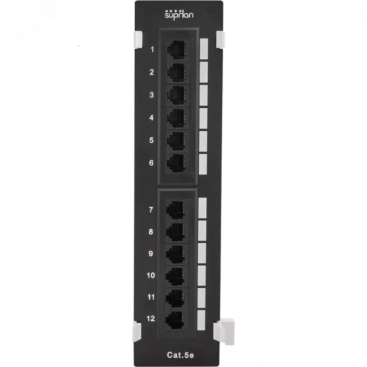 Патч-панель настенная 12 портов RJ-45. UTP. Cat.5e