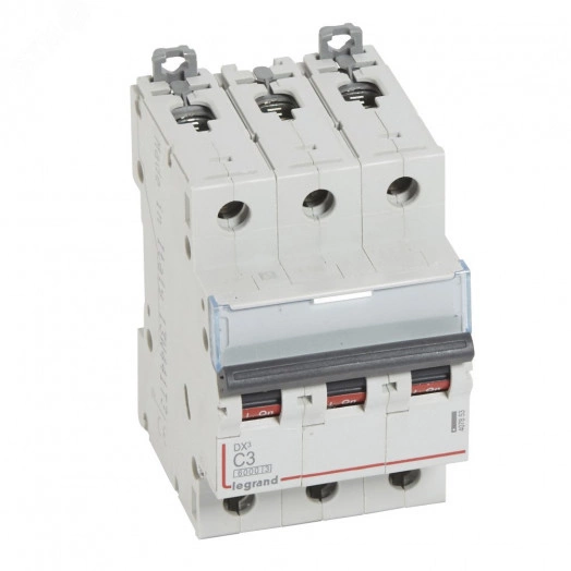 Выключатель автоматический трехполюсный 3А С DX3 6kA/10kA
