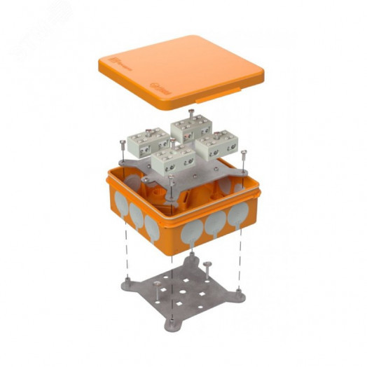 Коробка огнестойкая разветвительная для о/п двухкомпонентная 60-0303-FR6.0-4-8-Р Е15-Е60 100х100х40