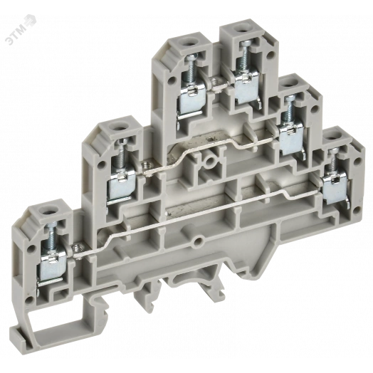 Колодка клеммная CTS-ML 3 ур. 2,5мм2 серая IEK