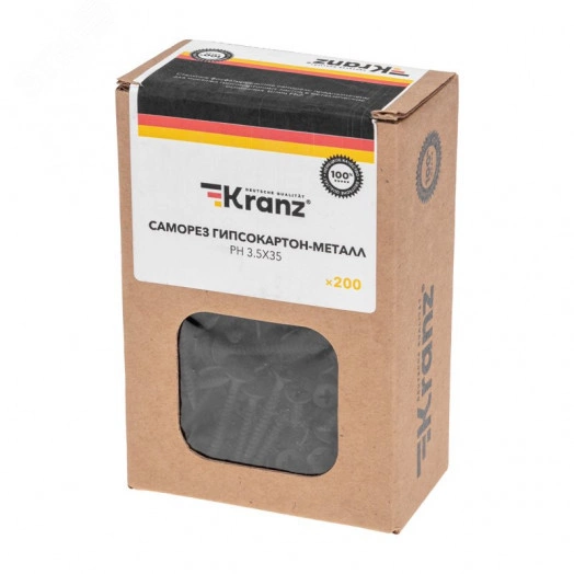Саморез гипсокартон-металл 3,5х35, короб (200 шт/уп)