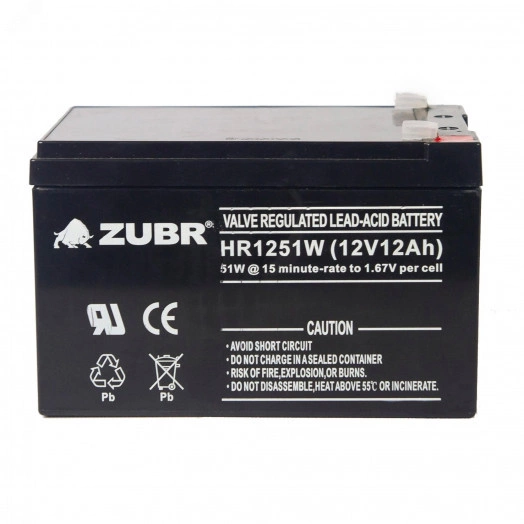 Аккумуляторная батарея ZUBR HR1251W 12V12Ah