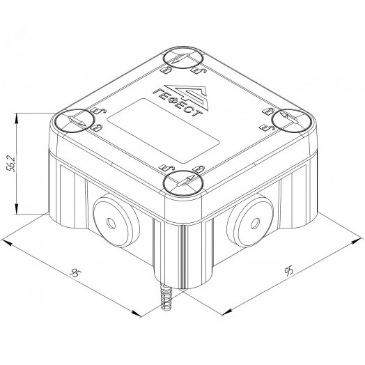 Коробка монтажная КМ-1010(П)-IP66(Р8-13)