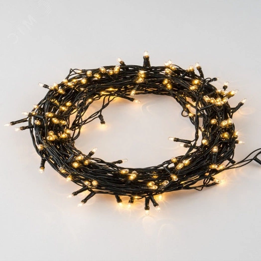 Гирлянда светодиодная ULD-S1000-100/DGA WARM WHITE IP20 10м 100 светодиодов Теплый белый свет Провод зеленый