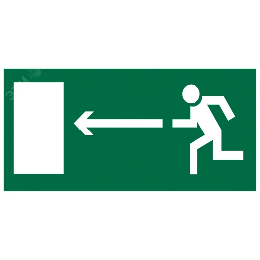 LE7624 Направление к эвакуационному выходу налево NOTE