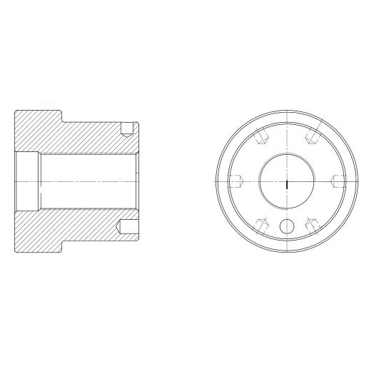 Гайка G 1 1/2'' 45 ч.ВК-450 с радиальными         отверстиями