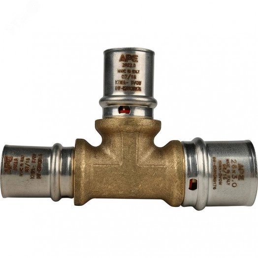 Тройник переходной 26х20х20 для металлопластиковых труб прессовой