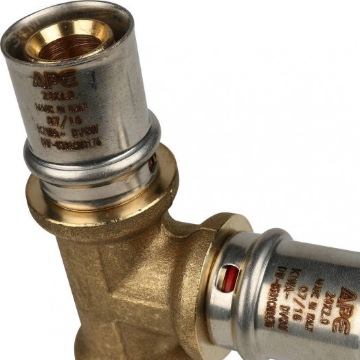 Тройник переходной 26х20х20 для металлопластиковых труб прессовой