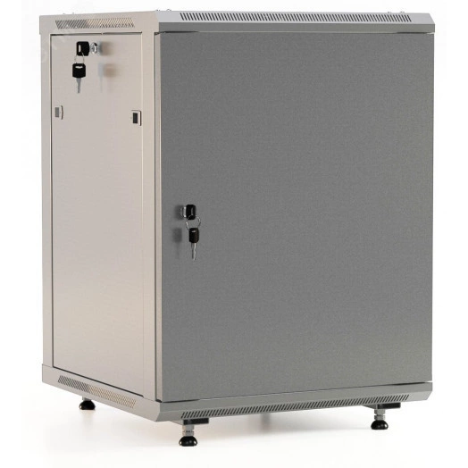 Шкаф настенный 19-дюймовый 18U 920x600х600мм металлическая передняя дверь