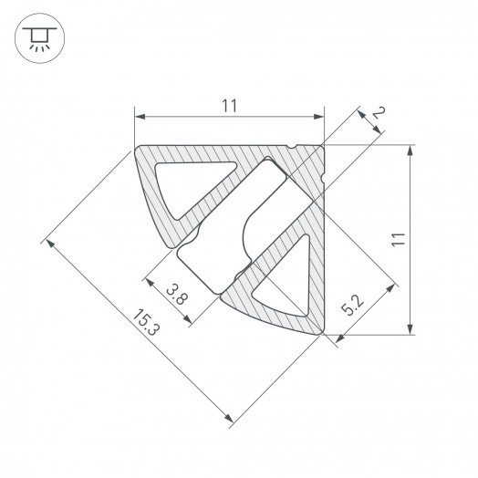 Профиль SL-KANT-H11-2000 ANOD BLACK (Arlight, Алюминий)